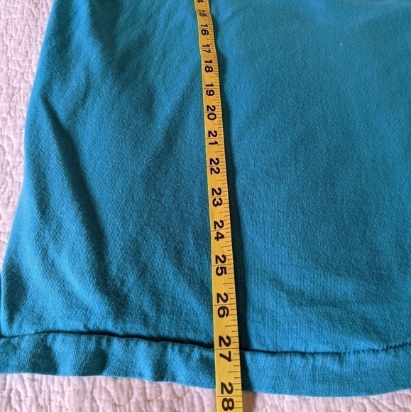 VINTAGE Single Stitch Teal Tee Shirt L - Picture 8 of 10